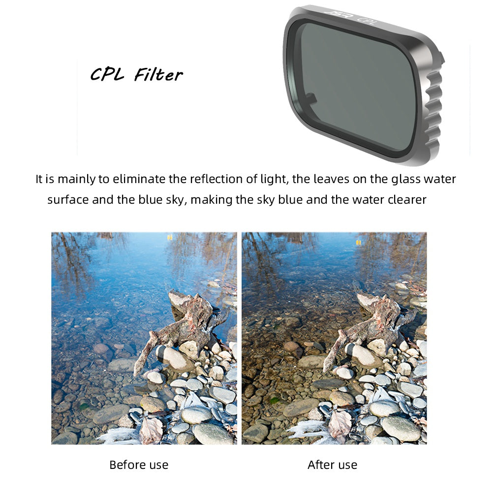 Junestar JSR-1278-16 For DJI Mavic Air 2S 4Pcs/Set MRC-UV + CPL + ND16 + ND32 Optical Glass Filters Camera Lens Filters
