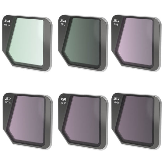 Junestar JSR-1825-20 For DJI Mavic 3 6Pcs/Set MRC-UV+CPL+ND8+ND16+ND32+ND64 Lens Filters Coated Optical Glass Drone Camera Lens Filters