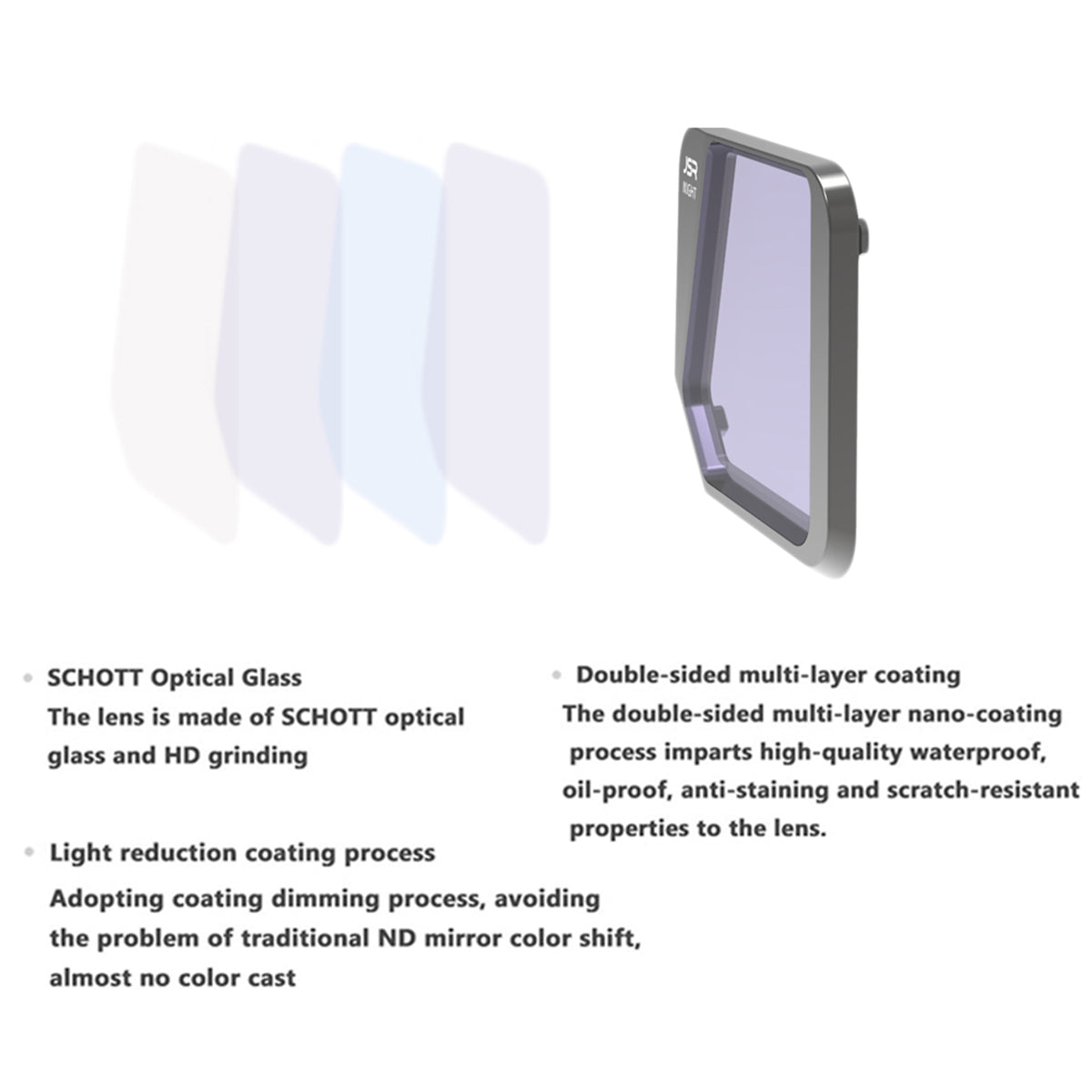 JUNESTAR JSR-1825-09 For DJI Mavic 3 Natural Night Filter Yellow Light Pollution Filter Lens RC Drone Accessories Photography Tool