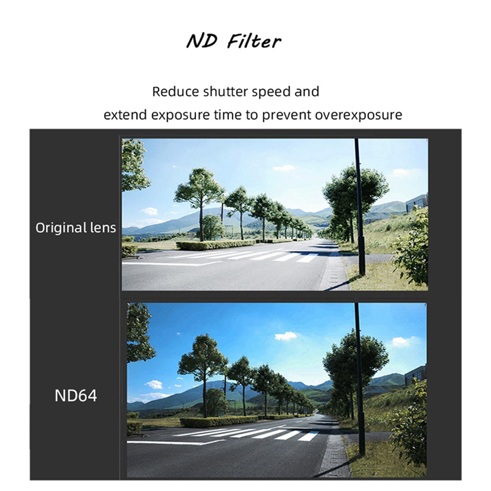 JUNESTAR JSR-1903-06 Multi-Layer Coated ND64 Filters for Hubsan Zino Mini Pro RC Drone Scratch Resistant ND Lens Filters