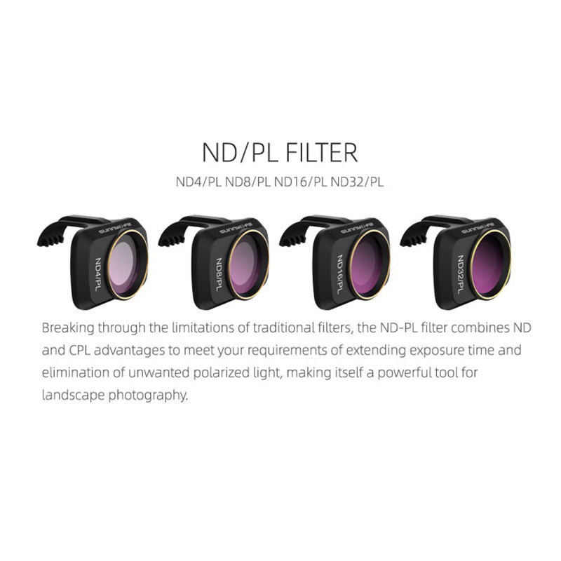 SUNNYLIFE MM-FI9252 For DJI Mavic Mini/Mini SE/Mini 2 ND/PL Filter RC Lens Accessories - ND16/PL