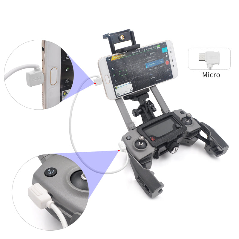 STARTRC For DJI Mavic Mini/Mavic Pro/Mavic Air/Spark Remote Control Cord Micro-USB to Lightning Connection Cable