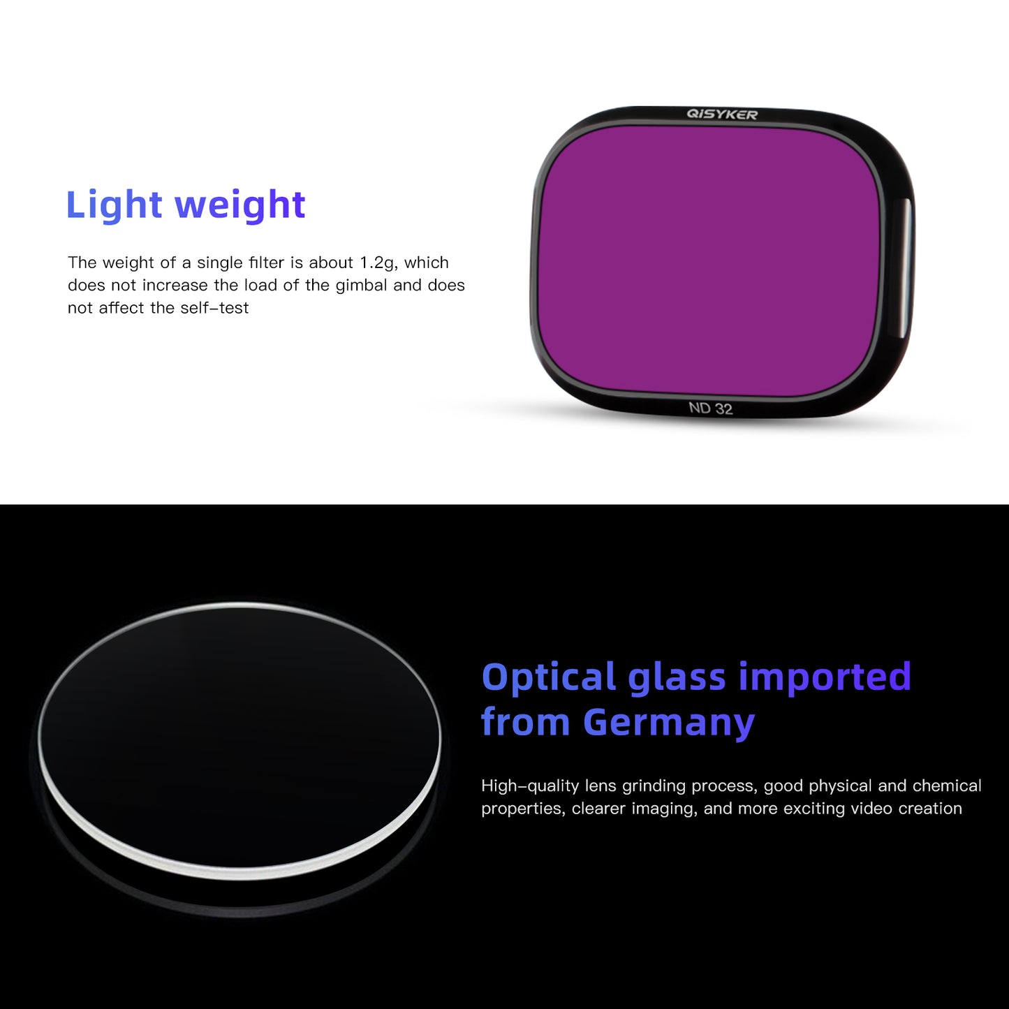4Pcs/Set for DJI Mini 3 Pro ND8+ND16+ND32+ND64 Filters Aluminum Alloy Frame+Optical Glass Camera Lens Filters