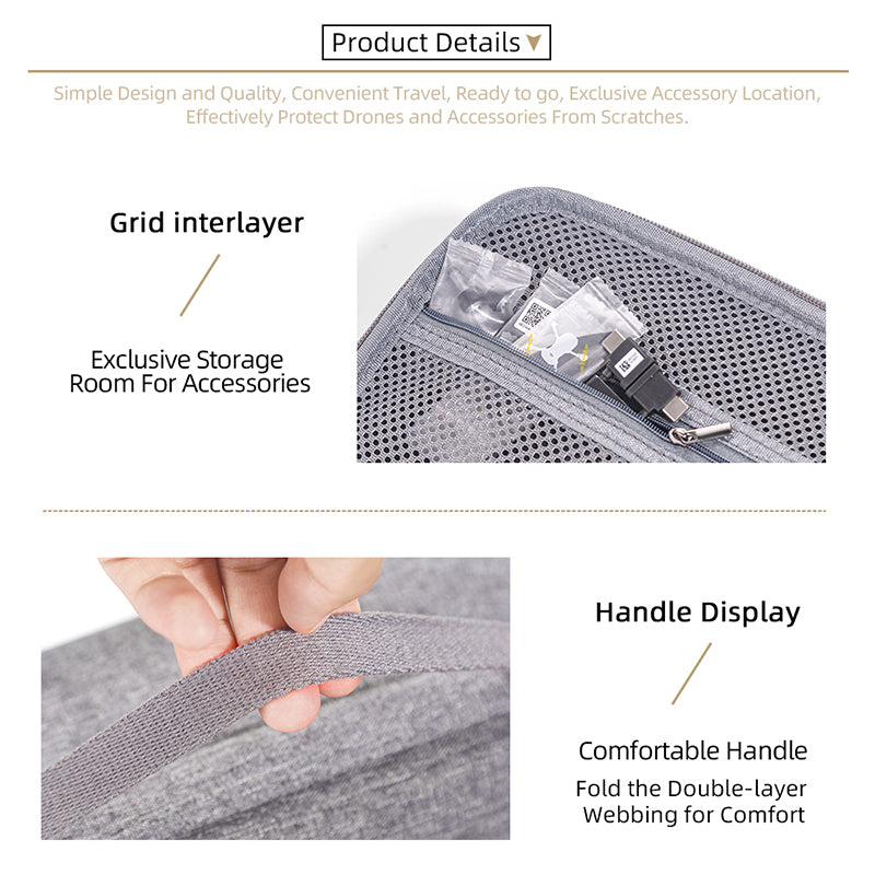 Hard Shell Storage Case for DJI Mini 3 Pro (RC N1), Portable Shockproof Carrying Bag Shoulder Bag