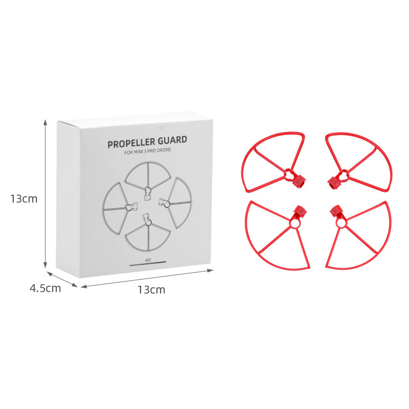 EWB9394 For DJI Mini 3 Pro 4Pcs / Set Propeller Protection Ring Drone Quick Install Propeller Guards - Red