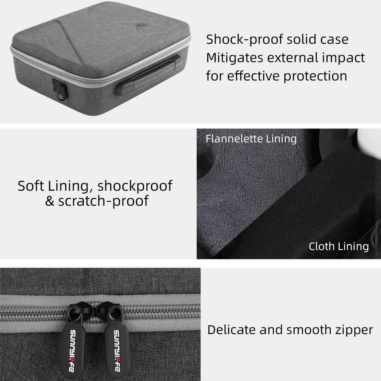 SUNNYLIFE AT-B482 for DJI Avata Rocker Remote Control Portable Bag Travel Protective Cover Carrying Case Handbag with Buckle