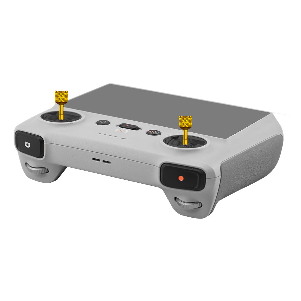 EWB9409 For DJI Mini 3 Pro Remote Controller 1 Pair Thumb Rocker Aluminum Alloy Control Joysticks - Gold
