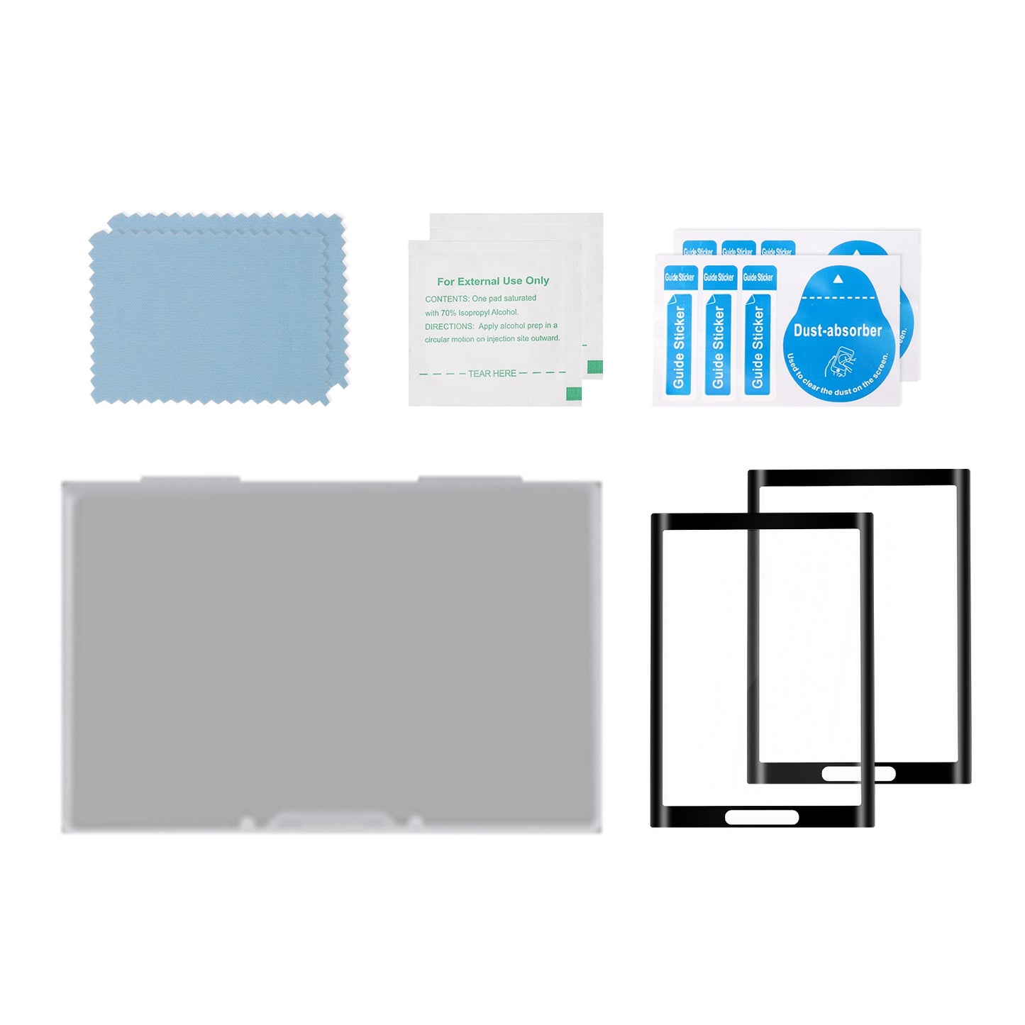 Uniqkart IST-BHM492 2 Sets Anti-dust Hard Tempered Glass Screen Protector for Insta360 X3, Curved Design Full Covering Camera Screen Film