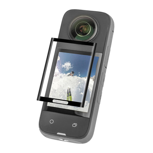 Uniqkart IST-BHM491 1 Set Curved Design Camera Screen Film for Insta360 X3, Anti-scratch Full Covering Tempered Glass Screen Protector
