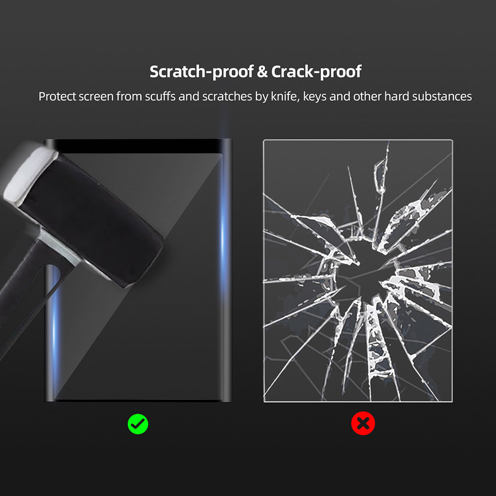 Uniqkart IST-BHM498 1 Set Camera Screen Protector Kit for Insta360 X3, HD Clear Curved Design Full Covering Tempered Glass Screen Film