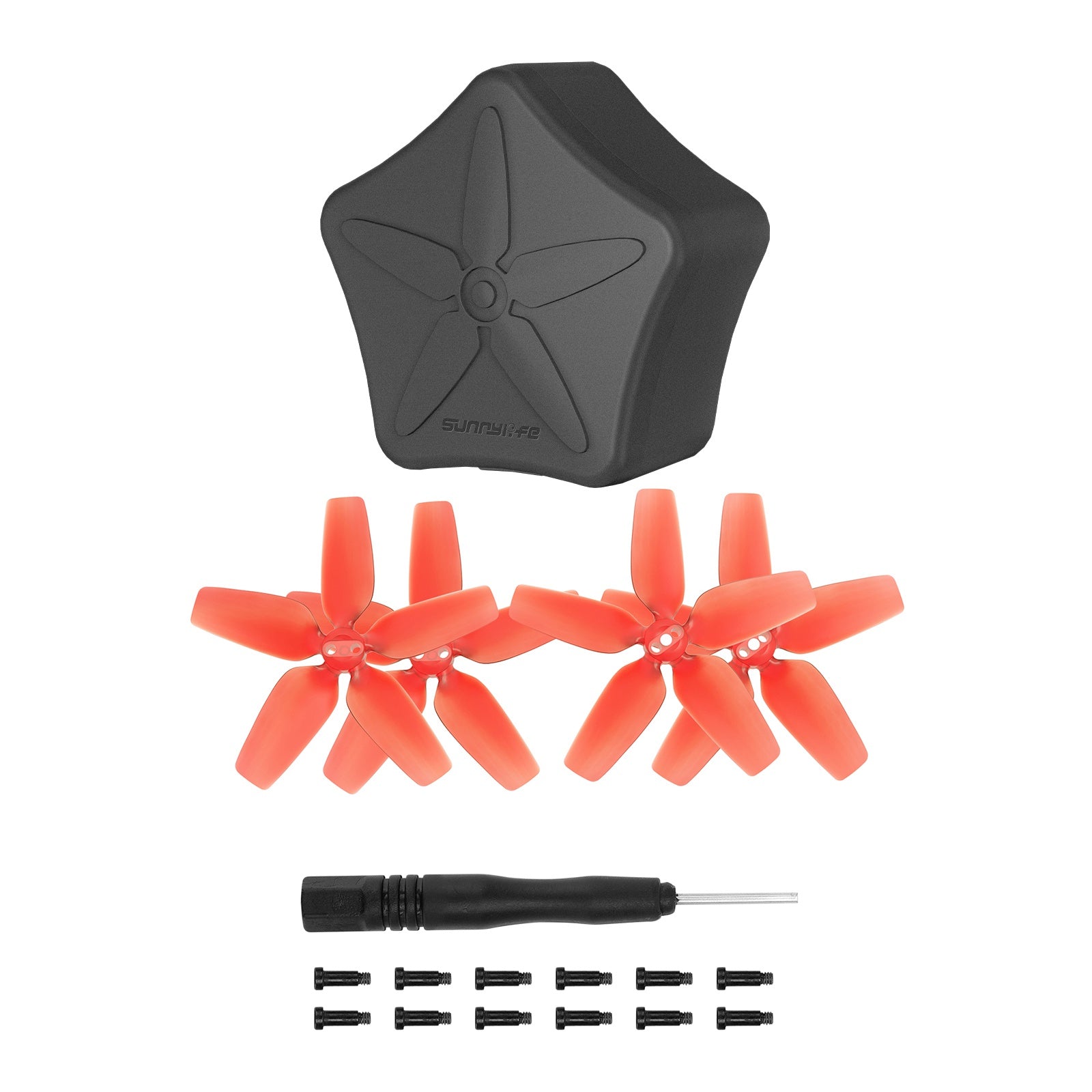 SUNNYLIFE 4Pcs for DJI Avata Propeller Drone Blade with Shockproof Storage Box - Red