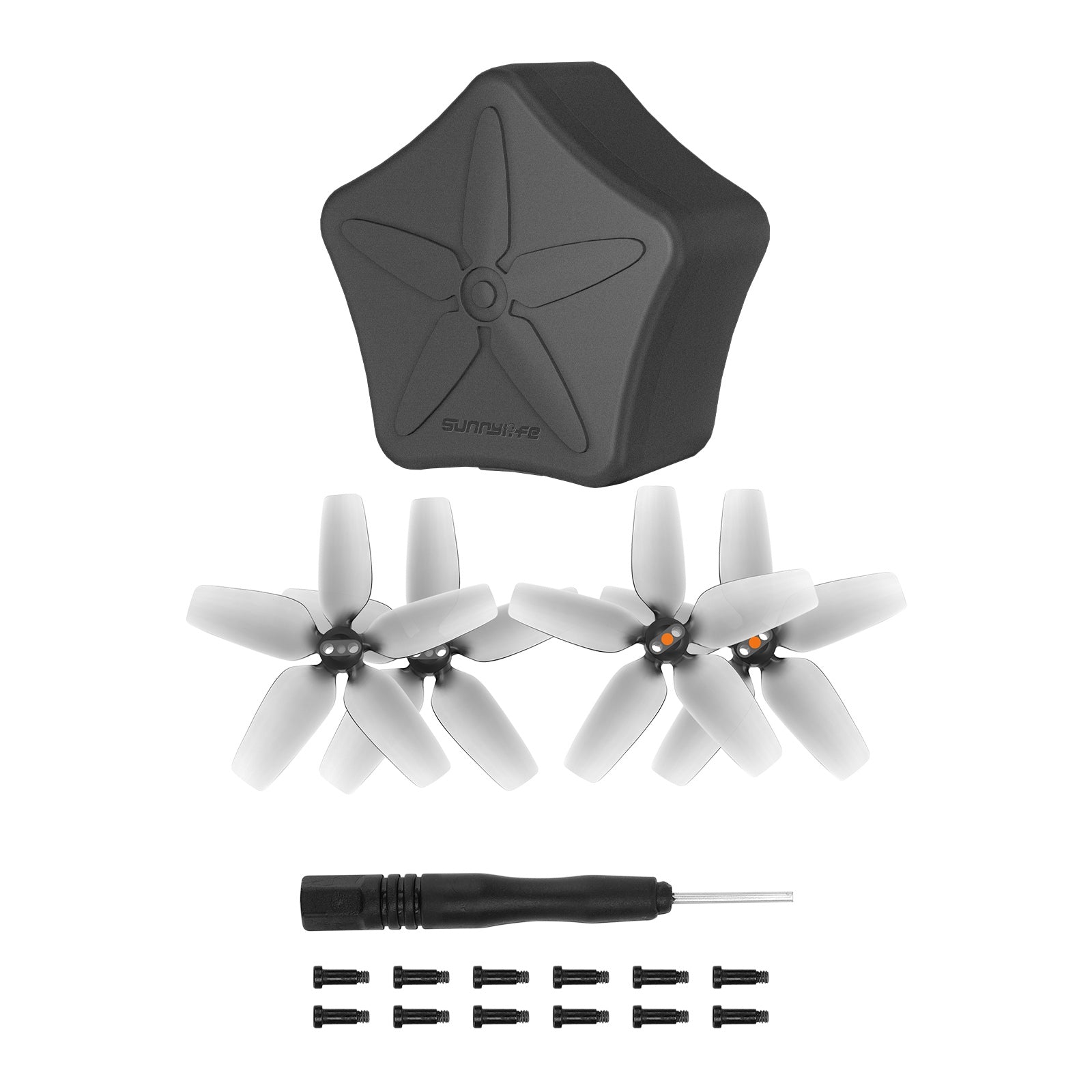 SUNNYLIFE 4Pcs for DJI Avata Propeller Drone Blade with Shockproof Storage Box - Grey