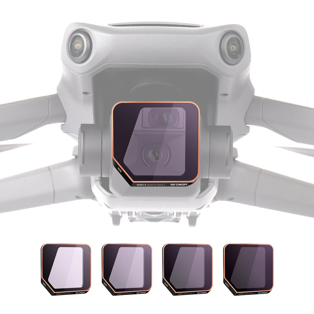 K&amp;F CONCEPT SKU.1891 4Pcs Multi-Coated Filter Set for DJI Mavic 3 / Mavic 3 Cine, ND4 ND8 ND16 ND32 Waterproof HD Filters Anti-Scratch Lens Filters