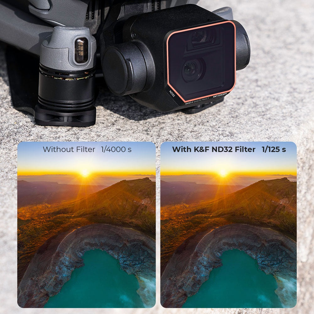 K&amp;F CONCEPT SKU.1891 4Pcs Multi-Coated Filter Set for DJI Mavic 3 / Mavic 3 Cine, ND4 ND8 ND16 ND32 Waterproof HD Filters Anti-Scratch Lens Filters