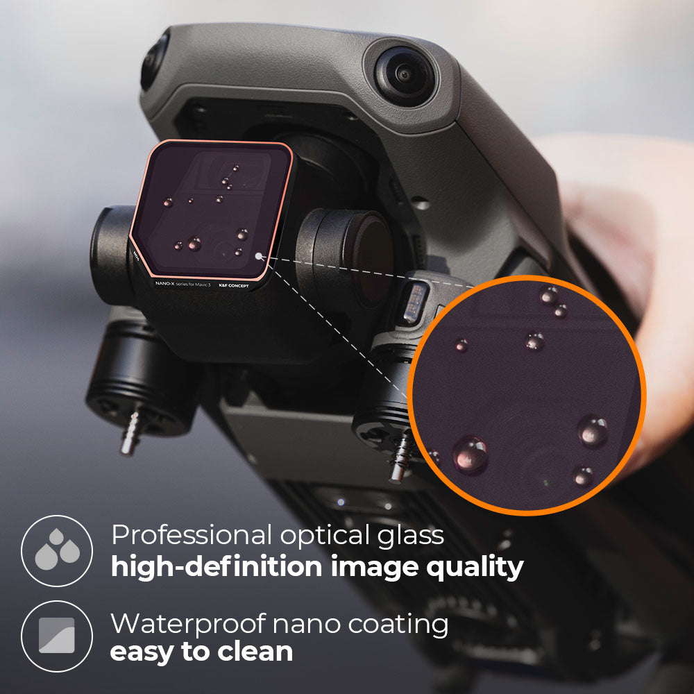 K&amp;F CONCEPT SKU.1891 4Pcs Multi-Coated Filter Set for DJI Mavic 3 / Mavic 3 Cine, ND4 ND8 ND16 ND32 Waterproof HD Filters Anti-Scratch Lens Filters