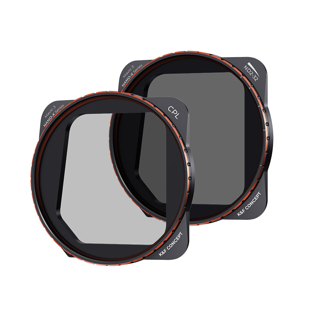 K&amp;F CONCEPT SKU.1889 For DJI Mavic 3 / Mavic 3 Cine, 2Pcs Filter Set 5-Gear Adjustable ND2-ND32 Filter + CPL Filter Multi-Coated Lens Filters
