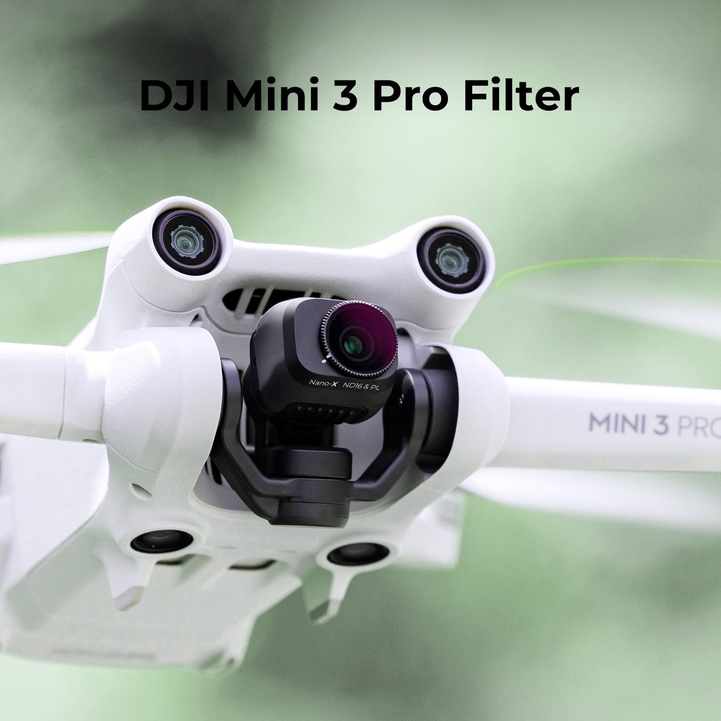 K&amp;F CONCEPT KF01.2044 Multi-Coated 2-in-1 ND16 / PL Filter for DJI Mini 3 Pro Waterproof Filters 4-stop Single-Sided Anti-Reflection Green Film Filter