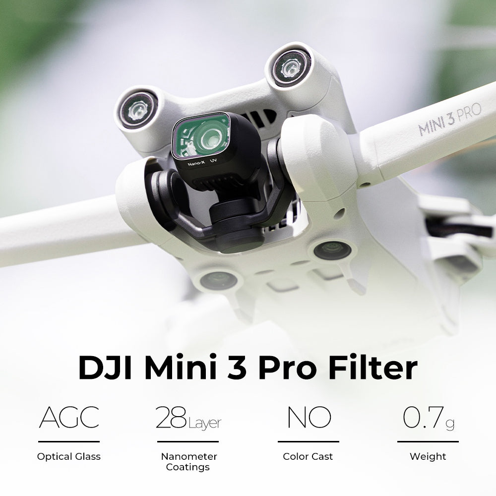 K&amp;F CONCEPT KF01.2034 Waterproof Multi-Coated UV Filter for DJI Mini 3 Pro Anti-Scratch Filter HD Single Side Anti-Reflective Green Film Filter