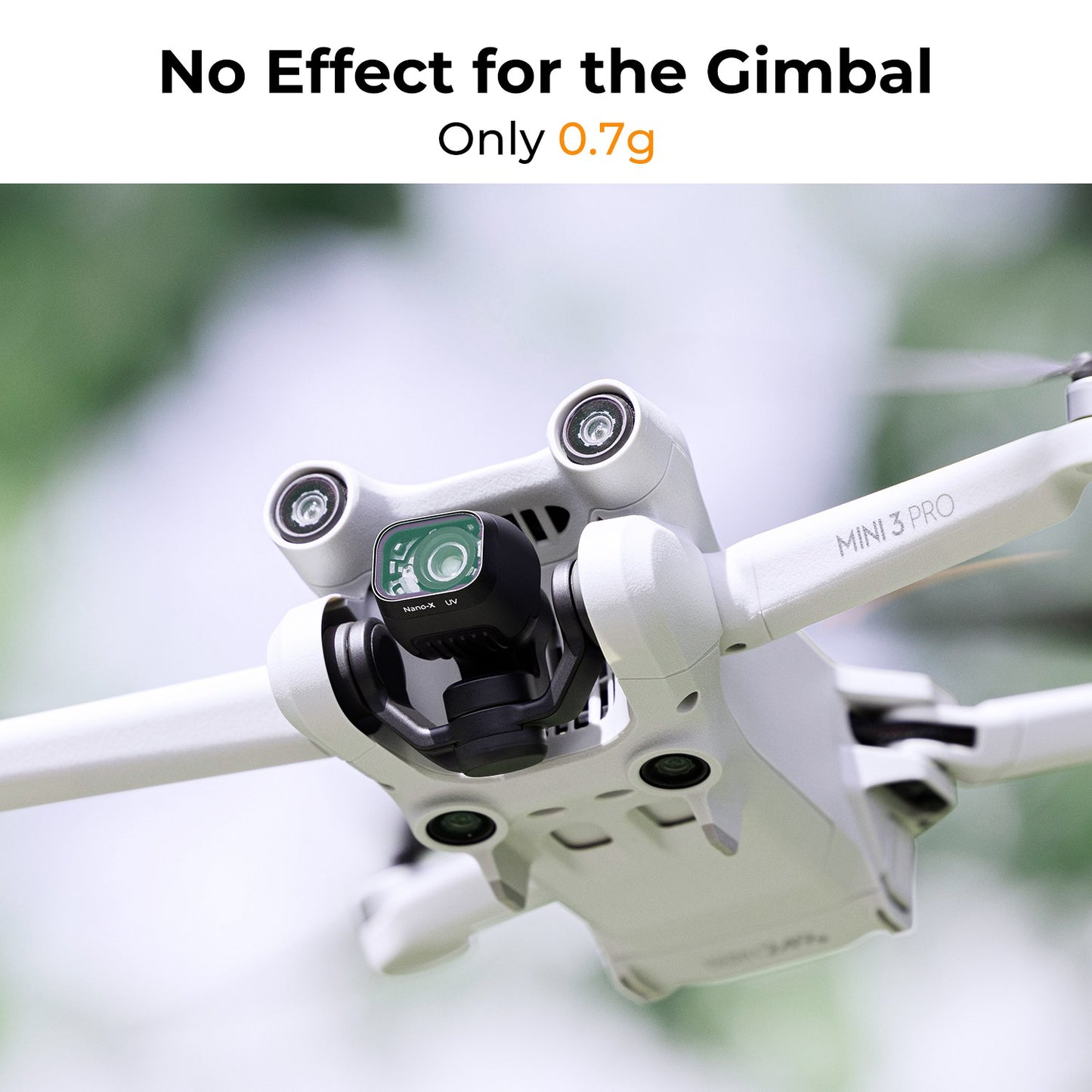 K&amp;F CONCEPT KF01.2034 Waterproof Multi-Coated UV Filter for DJI Mini 3 Pro Anti-Scratch Filter HD Single Side Anti-Reflective Green Film Filter