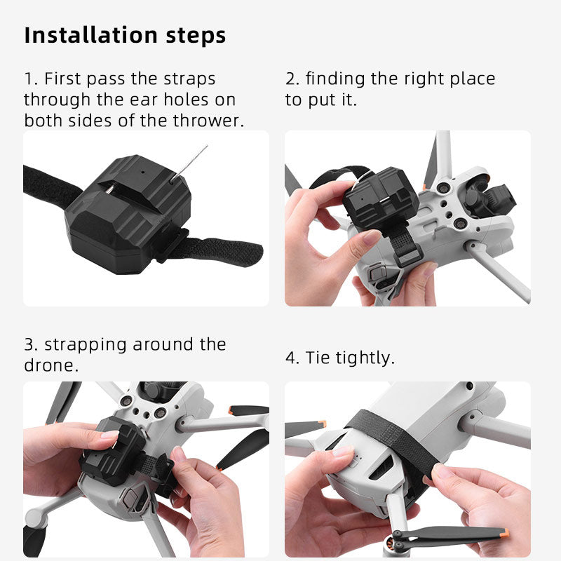 DJI-9519 Universal Delivery Drop Transport Thrower for DJI Mavic 3 / Mini 3 Pro / Mavic Air 2  /  FIMI X8SE Drone Release Fishing Bait Carrying Wedding Proposal Device