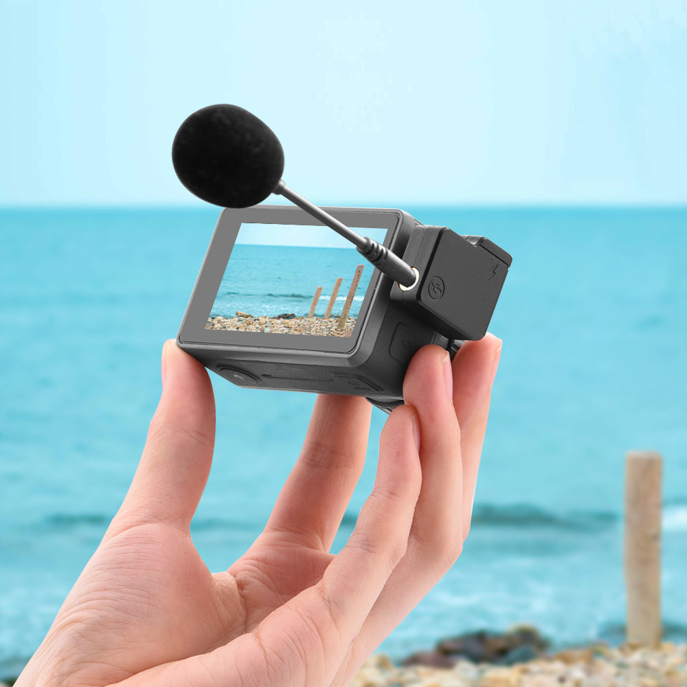BRDRC DJI-7337 USB-C 3.5mm Microphone Adapter for DJI Osmo Action Camera, Supporting Battery Charging Data Transmission