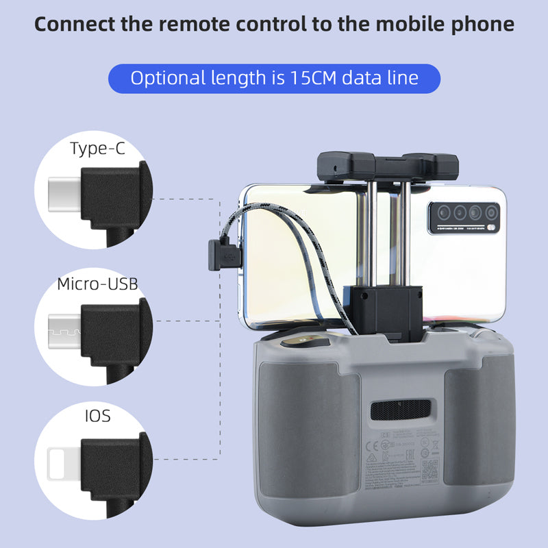 BRDRC DJI-8463 Compatible with DJI Mavic 3 Remote Control Data Line USB-C Adapter Connection Cable, Length: 30cm - Type-C to Micro USB