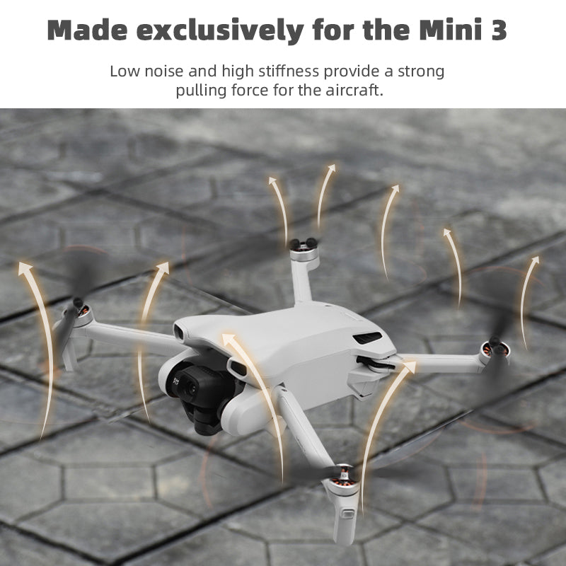 BRDRC-9632 Propeller Set for DJI Mini 3 Replacement Prop Blades Drone Accessories - Silver