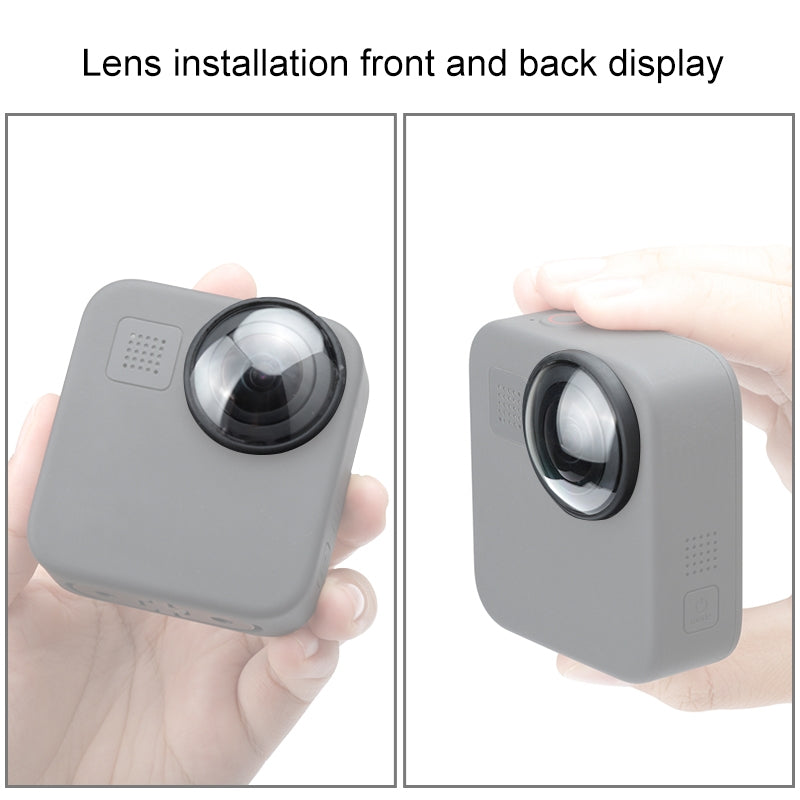 BRDRC DJI-7215 For GoPro Max 2Pcs Acrylic Lens Protective Cover Anti-dust Sport Camera Lens Cap
