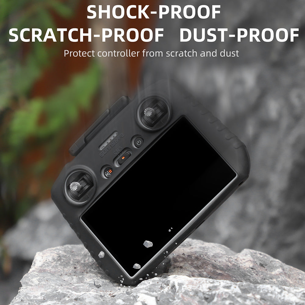 SUNNYLIFE BHT677 Silicone Case for DJI RC 2 Controller Drop-proof Protective Shell (without Sunhood) - Grey