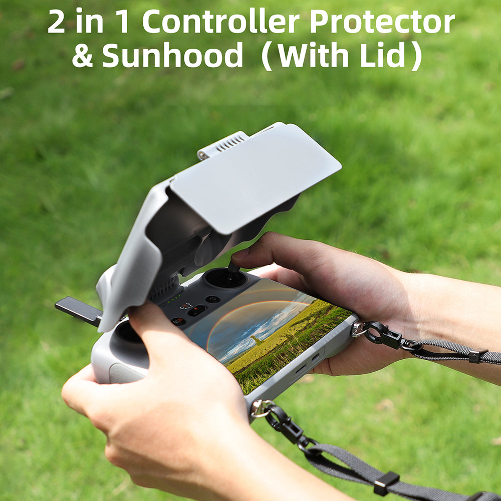 SUNNYLIFE YK674 For DJI RC 2 2-in-1 Remote Controller Sun Hood Sunshade Screen Protector Shield (with Sub-panel)
