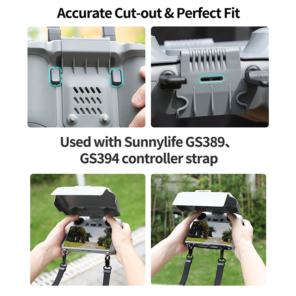 SUNNYLIFE YK674 For DJI RC 2 2-in-1 Remote Controller Sun Hood Sunshade Screen Protector Shield (with Sub-panel)
