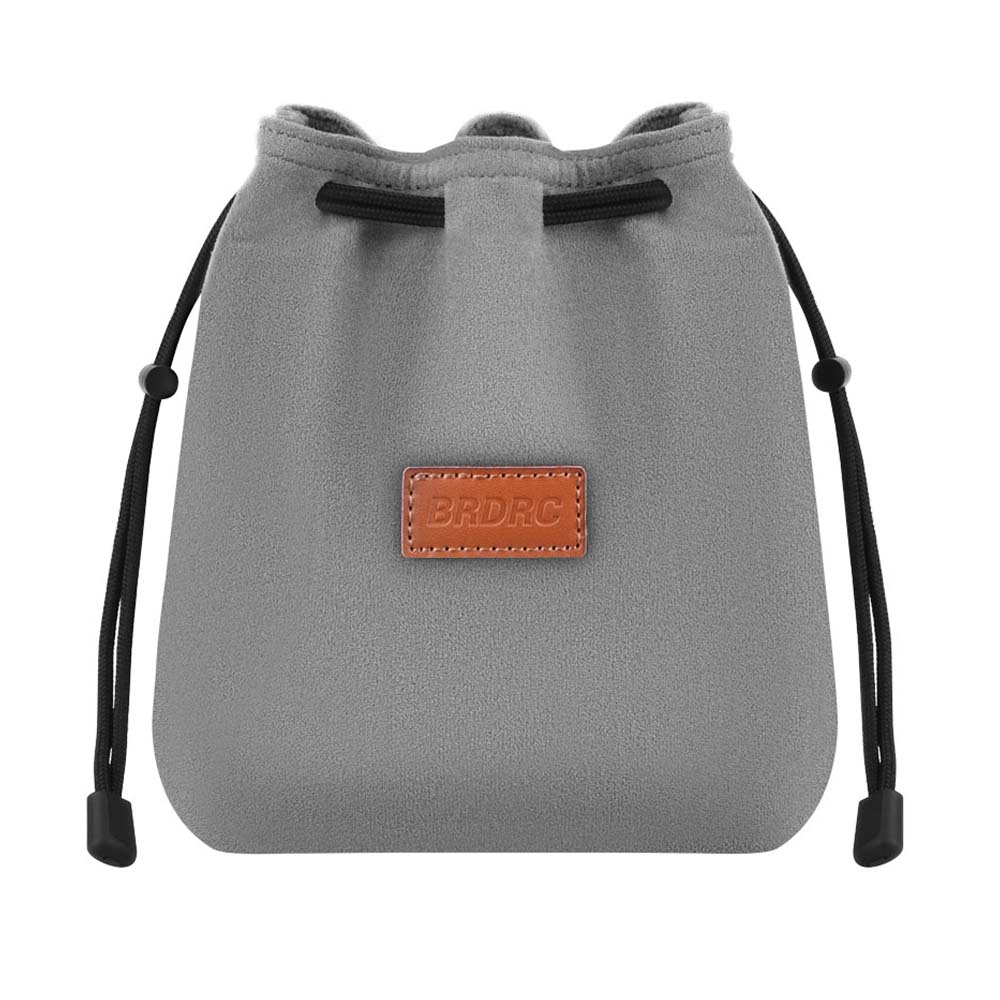 BRDRC Drone Storage Bag for DJI Mini 3 / Mini 2 SE Remote Control Anti-scratch Drawstring Pouch, Size S - Grey