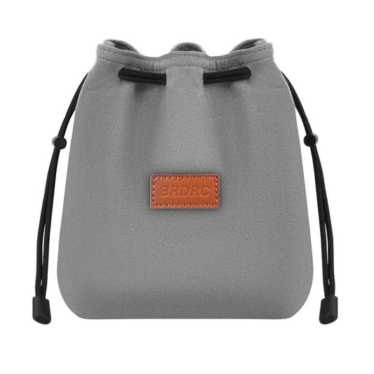 BRDRC Drone Storage Bag for DJI Mini 3 / Mini 2 SE Remote Control Anti-scratch Drawstring Pouch, Size S - Grey