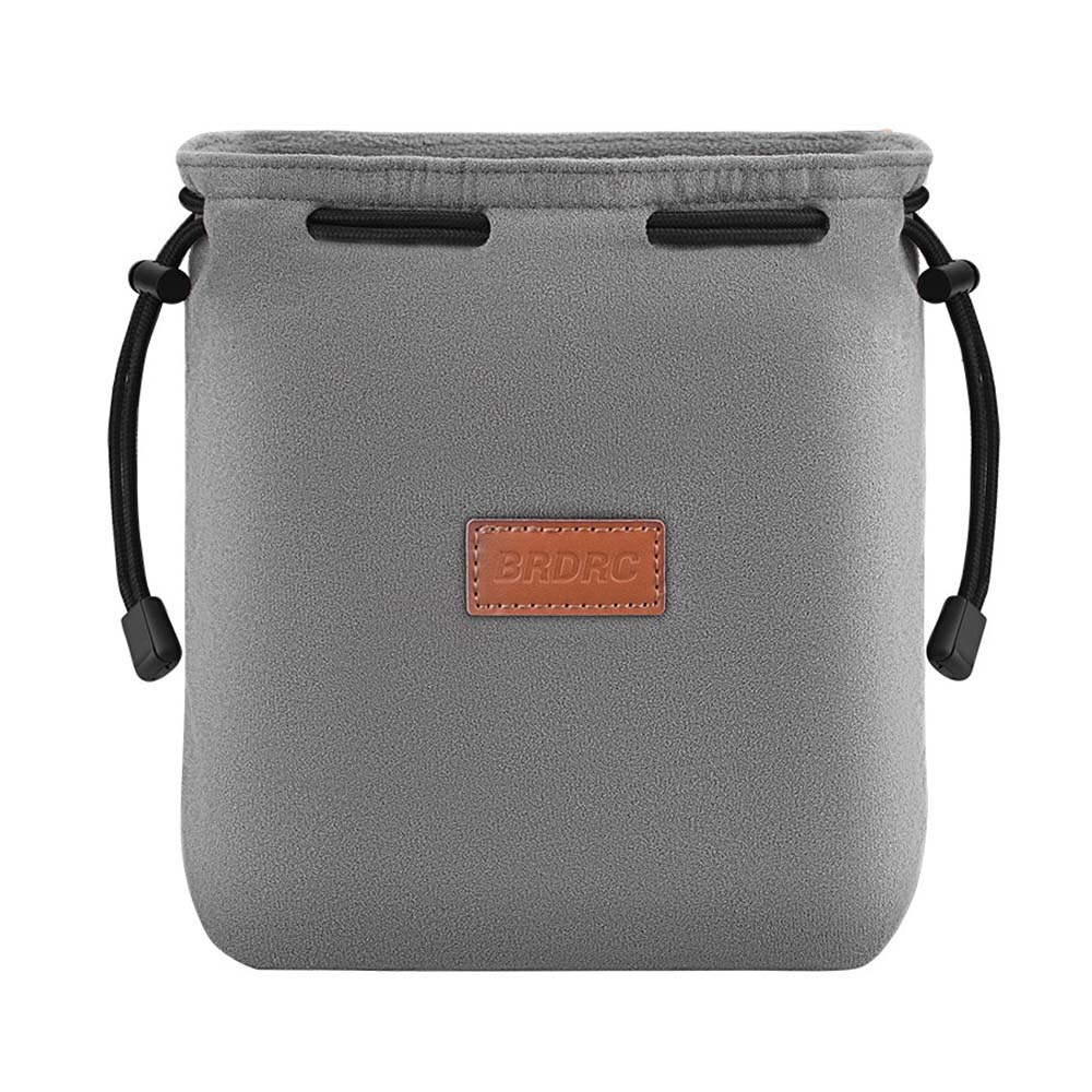 BRDRC Drone Storage Bag for DJI Mini 3 / Mini 2 SE Remote Control Anti-scratch Drawstring Pouch, Size S - Grey