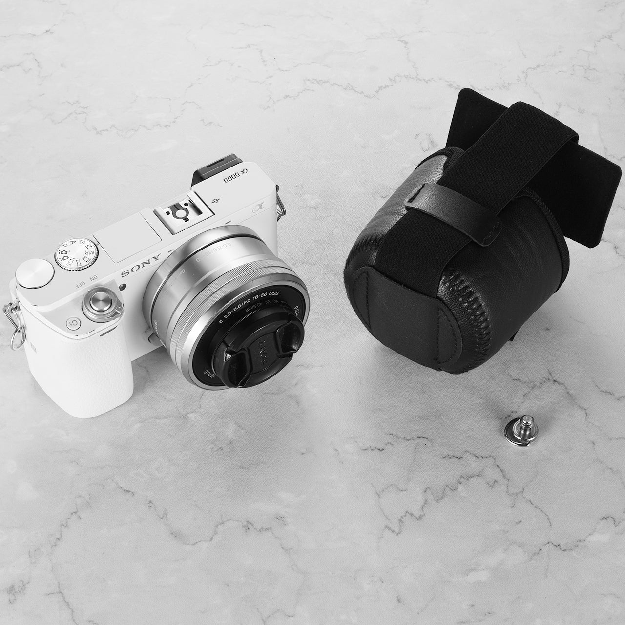 PU Leather Protective Case for SLR Camera Lens - Size: L