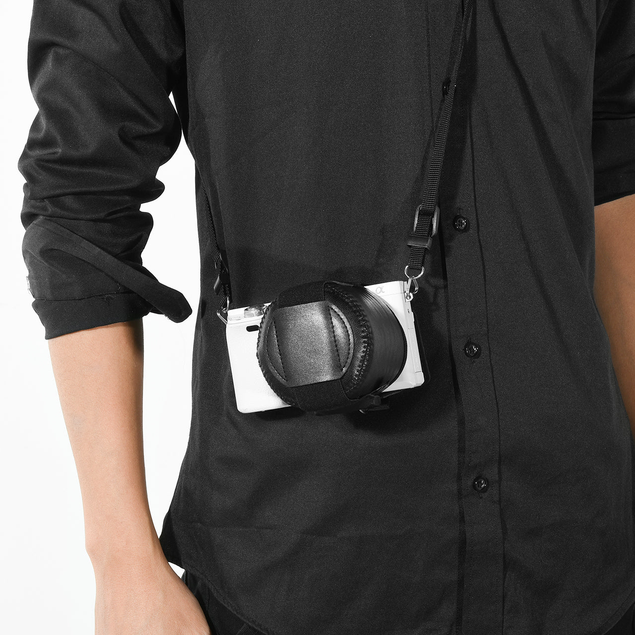 PU Leather Protective Case for SLR Camera Lens - Size: L