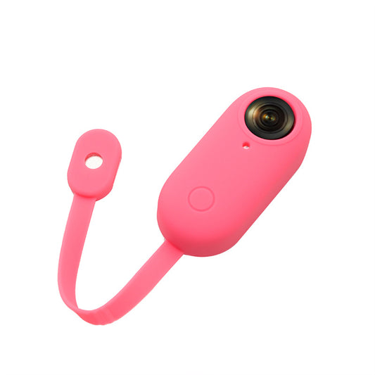 Uniqkart for Insta360 GO Portable Camera Protective Cover Magnetic Design Anti-drop Soft Silicone Case - Rose