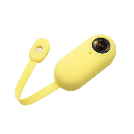 Uniqkart for Insta360 GO Portable Camera Protective Cover Magnetic Design Anti-drop Soft Silicone Case - Yellow