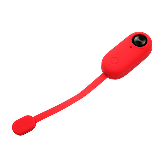 Uniqkart for Insta360 GO Portable Camera Protective Cover Magnetic Design Anti-drop Soft Silicone Case - Red