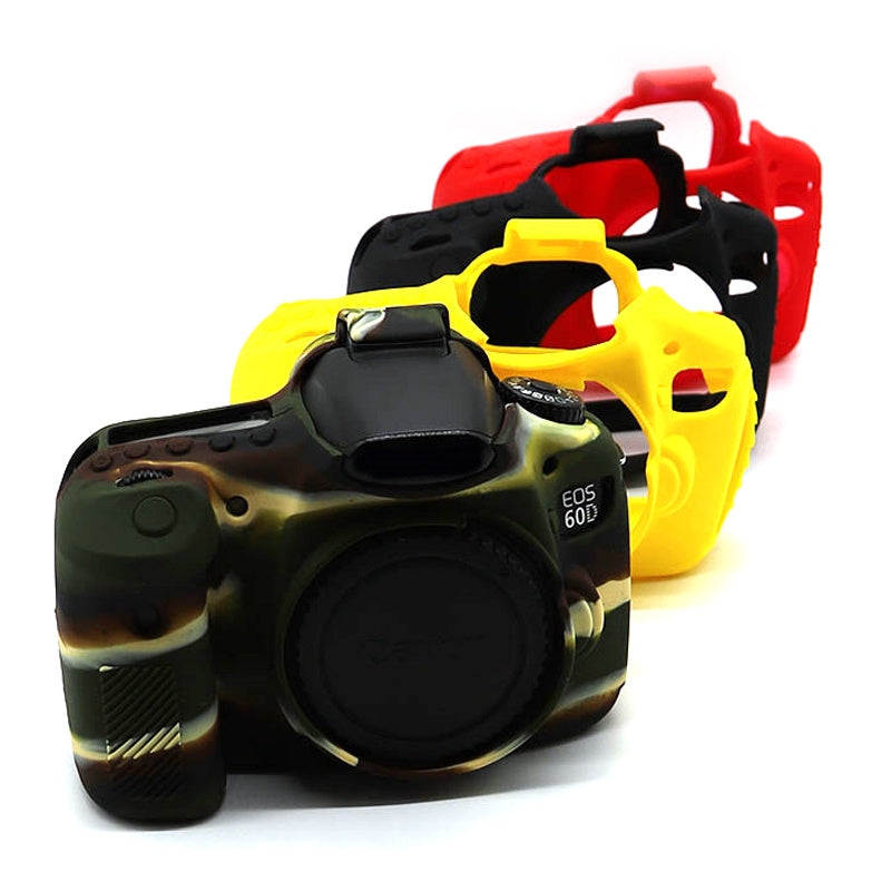 Silicone Case for Canon EOS 60D, Dust-proof Anti-drop Digital Camera Protective Cover - Black