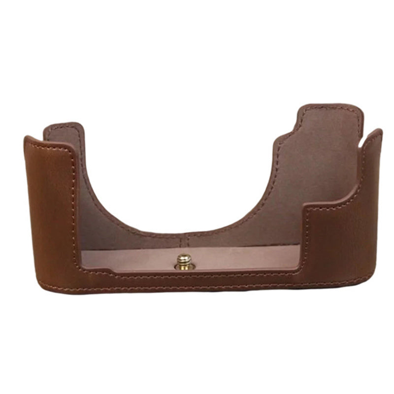 PU Leather Half Body Bottom Case for Leica M10, Digital Camera Protective Cover - Coffee