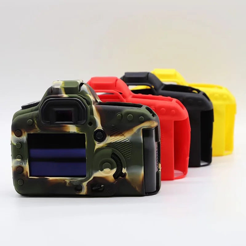 Silicone Case for Canon EOS 5D2 / 5D Mark II, DSLR Camera Bag Anti-scratch Protective Cover - Red