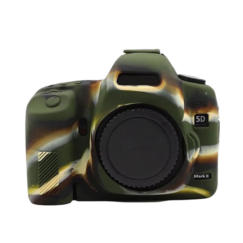 Silicone Case for Canon EOS 5D2 / 5D Mark II, DSLR Camera Bag Anti-scratch Protective Cover - Camouflage
