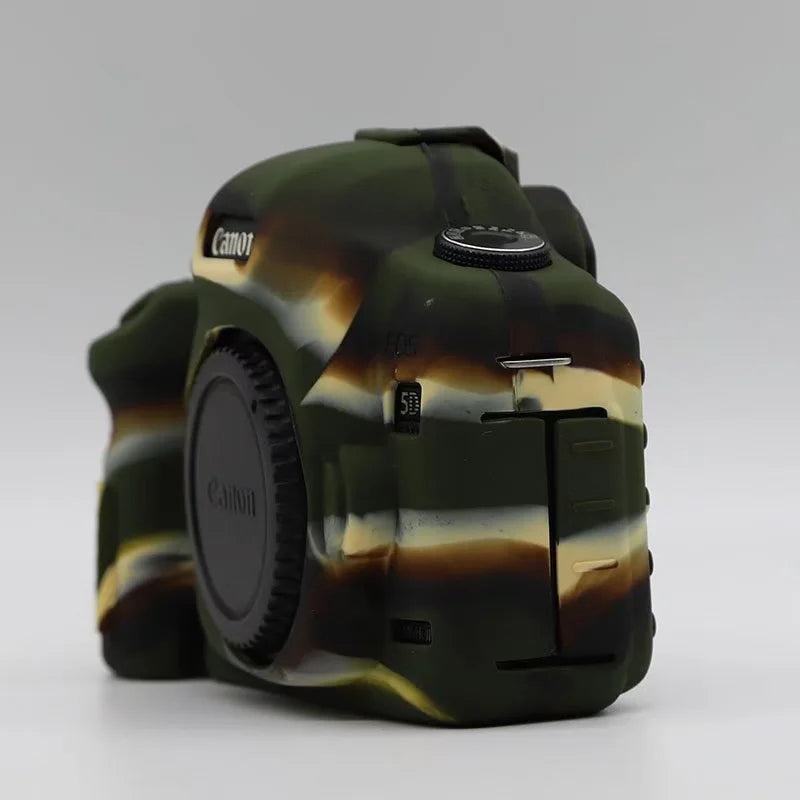 Silicone Case for Canon EOS 5D2 / 5D Mark II, DSLR Camera Bag Anti-scratch Protective Cover - Camouflage