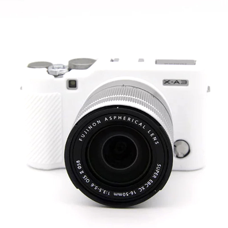 Uniqkart for Fujifilm XA3 / XA10 / XA5 / XA20 Soft Silicone Camera Case Protector Anti-scratch Camera Body Cover - White