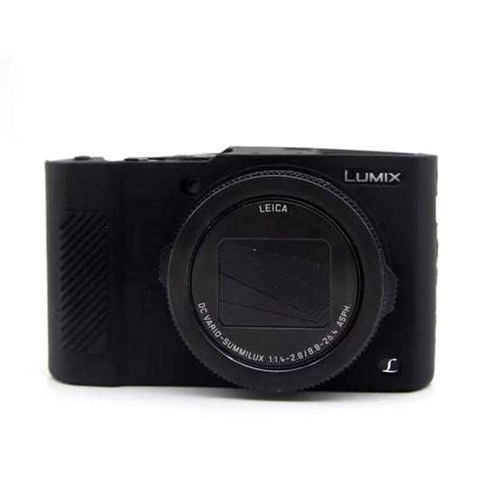 Uniqkart for Panasonic LX10 Soft Silicone Protective Case Digital Camera Anti-scratch Anti-drop Cover - Black