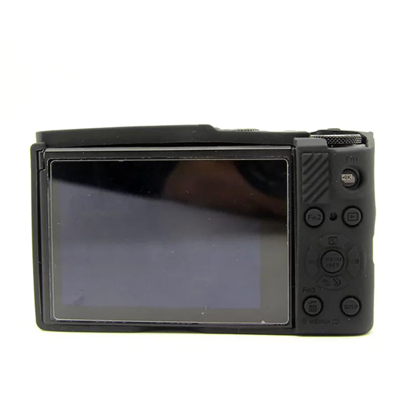 Uniqkart for Panasonic LX10 Soft Silicone Protective Case Digital Camera Anti-scratch Anti-drop Cover - Black