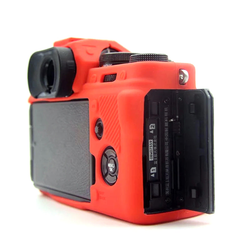 Uniqkart for Fujifilm X-T4 Soft Silicone Anti-drop Case Anti-scratch Digital Camera Protective Cover - Red