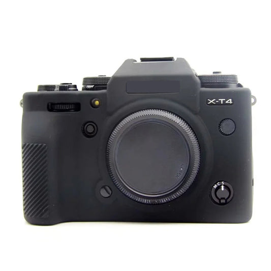 Uniqkart for Fujifilm X-T4 Soft Silicone Anti-drop Case Anti-scratch Digital Camera Protective Cover - Black