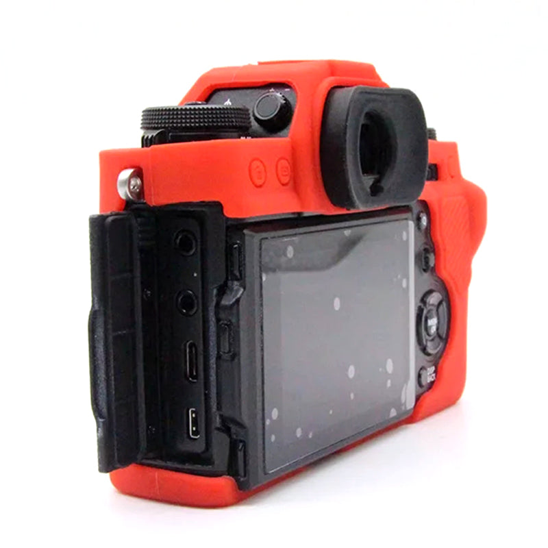 Uniqkart for Fujifilm X-T3 Soft Silicone Protective Case Anti-scratch Digital Camera Body Cover - Red